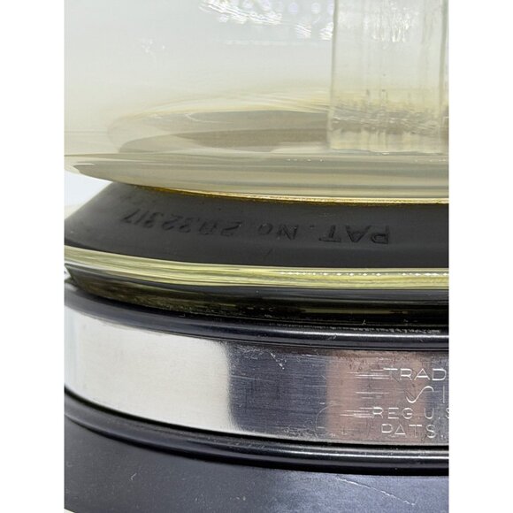 Vintage Silex Clear Glass Syphon Coffee Maker Double Bubble Chrome Band 10.5" - Picture 5 of 8
